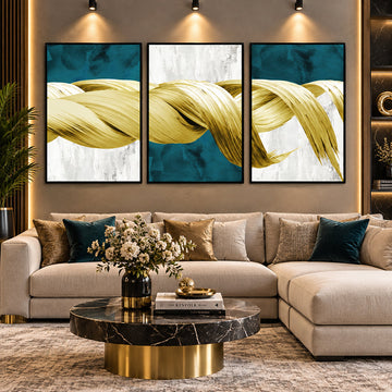 Beautiful set of 3 Abstract paintings