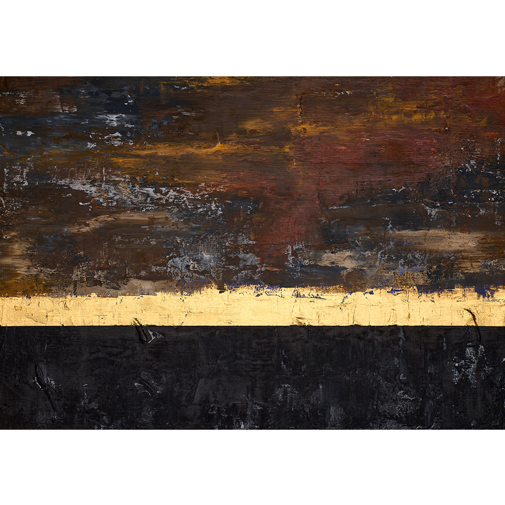 Abstract Painting with gold leaf
