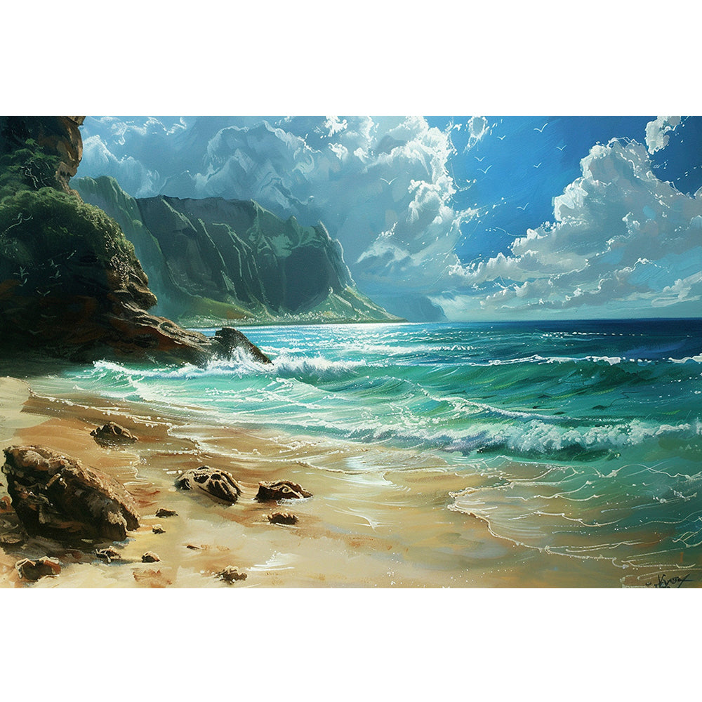 Beautiful seascape beach view
